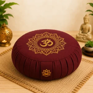 Premium Meditation Cushion (Zafu) with Sacred Om Design