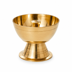 Premium Handcrafted Brass Pooja Diya for Home Temple, Daily Worship & Festive Rituals – Traditional Indian Oil Lamp, 4.5 cm Height × 5.5 cm Width