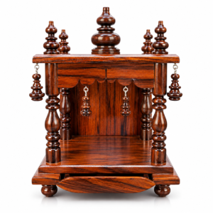 Premium Wooden Puja Mandir - Handcrafted Home Temple